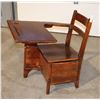 Image 1 : VINTAGE/ ANTIQUE WOOD SCHOOL DESK