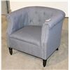 Image 1 : GREY FABRIC NAILHEAD CHAIR
