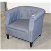 Image 1 : GREY FABRIC NAILHEAD CHAIR