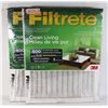 TWO 3M FURNACE FILTERS (16" X 20" X 1")