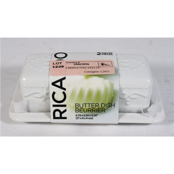 BUTTER DISH 6.75X3.25X2.25 