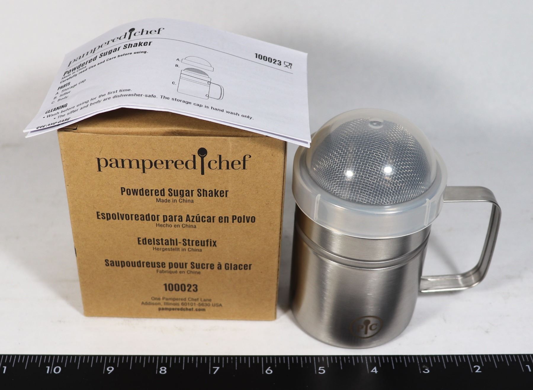 THE PAMPERED CHEF POWDERED SUGAR SHAKER