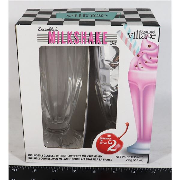 GOURMET VILLAGE ENSEMBLE A MILKSHAKE SET