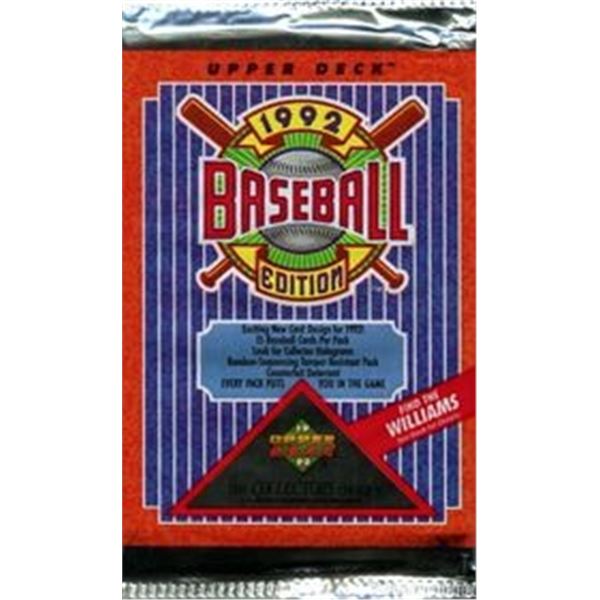 UPPER DECK 1992 BASEBALL 15 CARDS