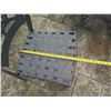 Image 14 : Square Outdoor Table on Metal Pedestal Base 36"x36"x28"H w/ 4 Chairs 18"x19"x32"H