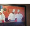 Image 5 : Very Large Wood-Framed Embellished Giclee Canvas Artwork: Chefs, 120" x 42"