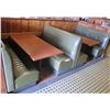 Image 1 : Qty 2 Rectangular Tables w/ Booth Seating 150"x 66" (back wall NOT included)