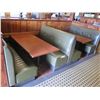 Image 2 : Qty 2 Rectangular Tables w/ Booth Seating 150"x 66" (back wall NOT included)