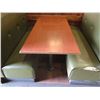 Image 4 : Qty 2 Rectangular Tables w/ Booth Seating 150"x 66" (back wall NOT included)