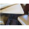 Image 4 : Rectangular Table on Metal Pedestal Base 44"x30"x30"H w/ 4 Chairs 18"x18"x33"H