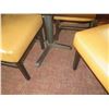 Image 5 : Rectangular Table on Metal Pedestal Base 44"x30"x30"H w/ 4 Chairs 18"x18"x33"H