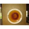 Image 2 : Qty 2 Large Decorative Glazed Ceramic Plates w/ Rattan Covered Handles 18" Dia