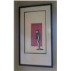 Image 1 : Framed Male Figure Titled '42nd St. NYC' Signed by Artist 32"x18"