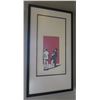 Image 1 : Framed Trio Figures Titled 'Broadway, NYC' Signed by Artist 32"x18"