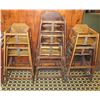 Image 1 : Qty Approx. 7 Wooden Baby Stackable High Chairs