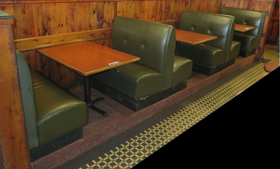 Small Rectangular Booth Table Qty 3 Rectangular Tables w/ Booth Seating 225