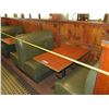 Image 16 : Qty 3 Rectangular Tables w/ Booth Seating 225"x 44" (back wall NOT included)