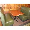Image 2 : Qty 3 Rectangular Tables w/ Booth Seating 225"x 44" (back wall NOT included)