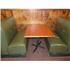 Image 6 : Qty 3 Rectangular Tables w/ Booth Seating 225"x 44" (back wall NOT included)