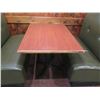 Image 8 : Qty 3 Rectangular Tables w/ Booth Seating 225"x 44" (back wall NOT included)