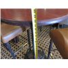 Image 8 : Round Table on Metal Pedestal Base 30" dia, 42"H w/ 2 Chairs 18"x18"x46"H