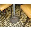 Image 3 : Round Table on Metal Pedestal Base 30" dia, 42"H w/ 2 Chairs 18"x18"x46"H