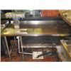 Image 1 : Metal Table w/ Undershelf & Top Beverage Dispenser Taps 72"x30"x34"H