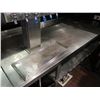 Image 4 : Metal Table w/ Undershelf & Top Beverage Dispenser Taps 72"x30"x34"H