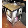 Image 1 : Prep Table w/ 2 Undershelves 24" x 24" x 34"H (contents not included)