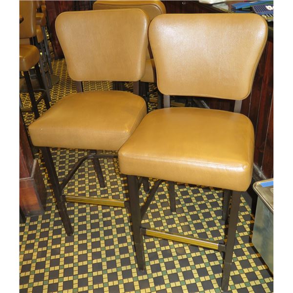 Qty 2 Upholstered Bar Chairs 18"x18"x46"H