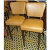 Image 1 : Qty 2 Upholstered Bar Chairs 18"x18"x46"H