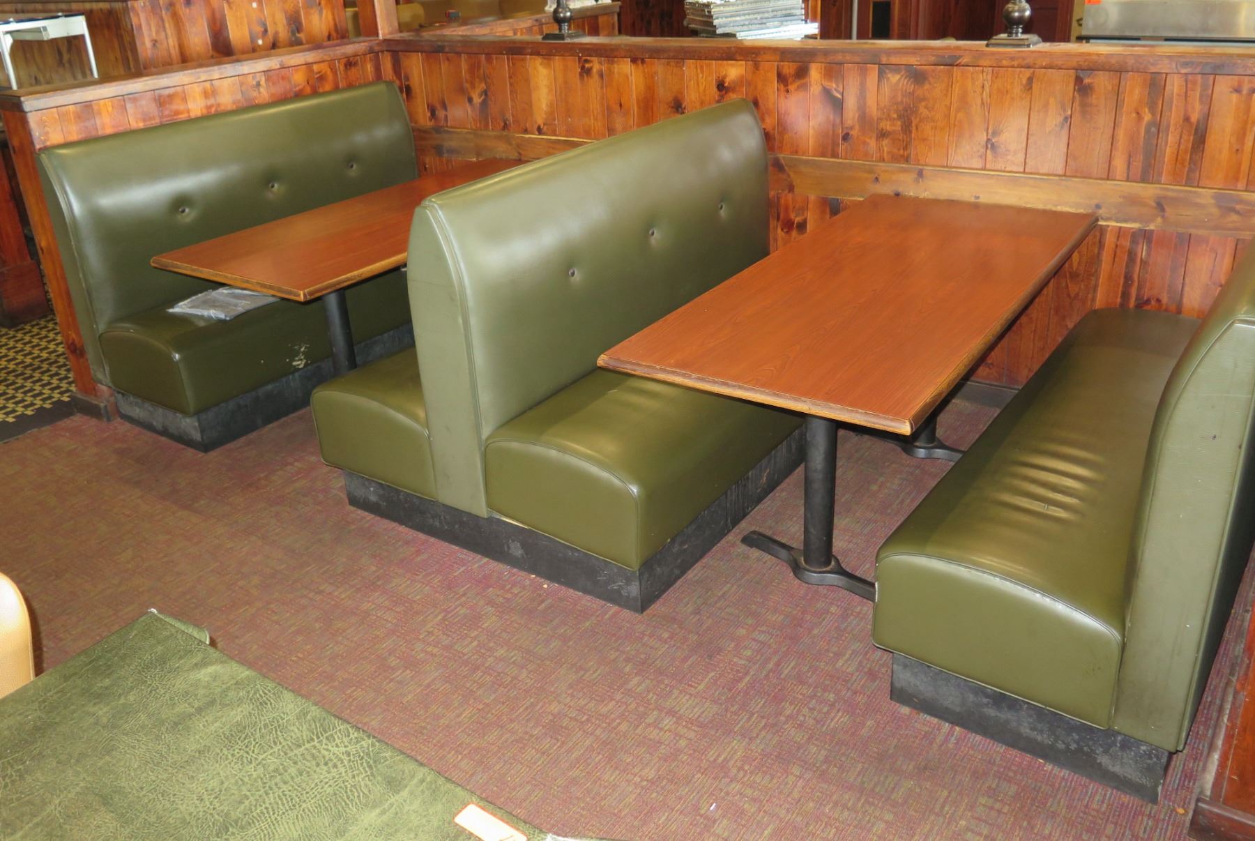 Booth Rectangular Table Qty 2 Rectangular Tables w/ Booth Seating 147