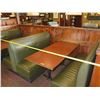 Image 14 : Qty 2 Rectangular Tables w/ Booth Seating 147"x 66" (back wall NOT included)