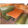Image 9 : Qty 2 Rectangular Tables w/ Booth Seating 147"x 66" (back wall NOT included)