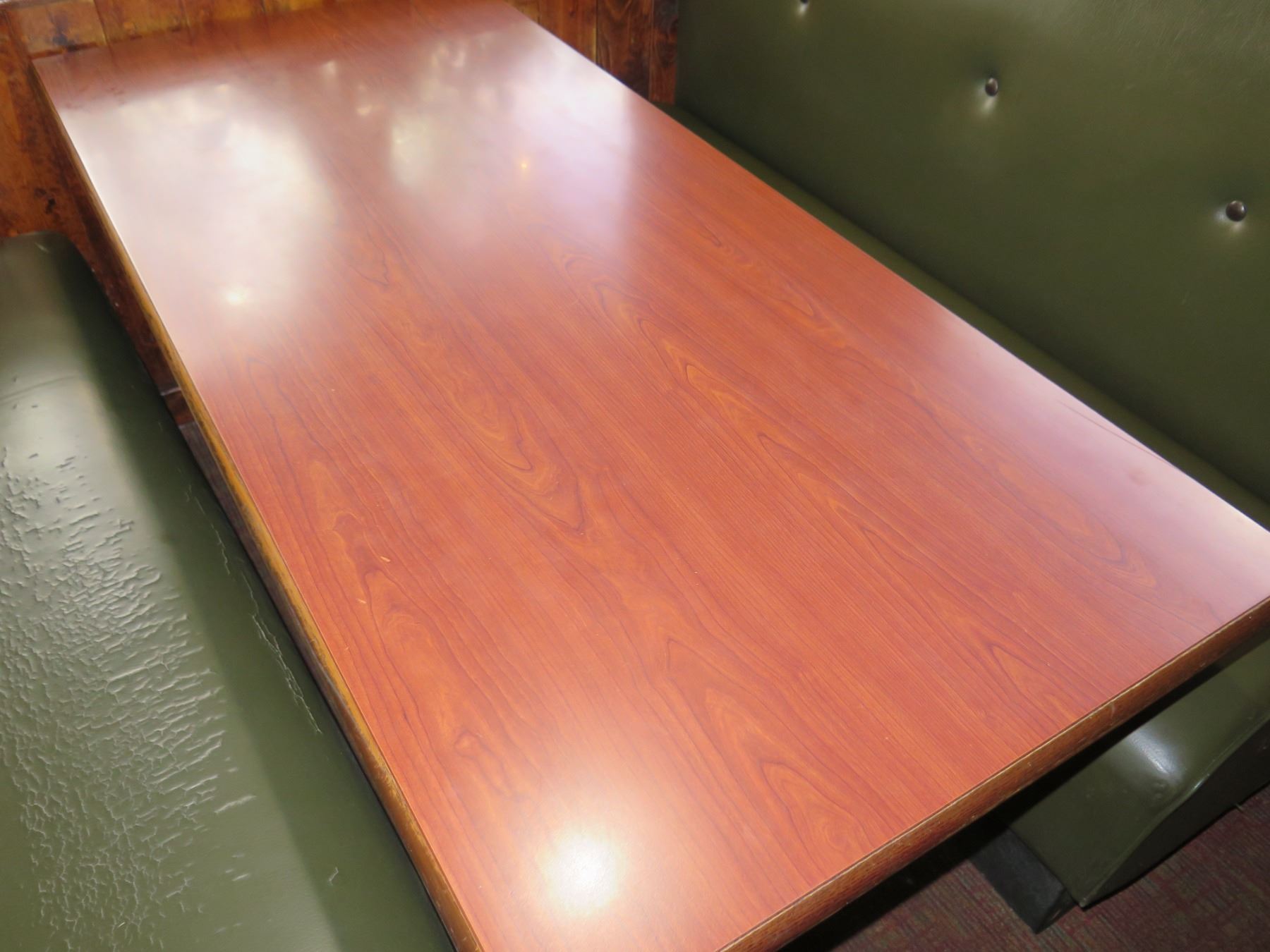 Booth Rectangular Table Qty 2 Rectangular Tables w/ Booth Seating 155
