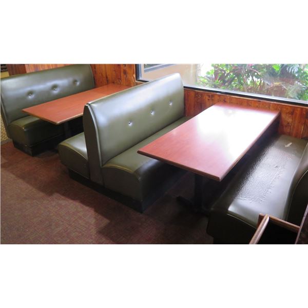 Booth Rectangular Table Qty 2 Rectangular Tables w/ Booth Seating 155