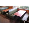 Image 1 : Qty 2 Rectangular Tables w/ Booth Seating 155"x 66" (back wall NOT included)