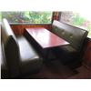 Image 8 : Qty 2 Rectangular Tables w/ Booth Seating 155"x 66" (back wall NOT included)