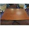 Image 2 : Wooden Rectangular Table on Metal Pedestal Base 44"x30"x29"H