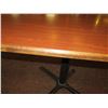 Image 3 : Wooden Rectangular Table on Metal Pedestal Base 44"x30"x29"H
