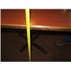 Image 7 : Wooden Rectangular Table on Metal Pedestal Base 44"x30"x29"H