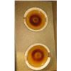 Image 1 : Qty 2 Large Decorative Glazed Ceramic Plates w/ Rattan Covered Handles 18" Dia