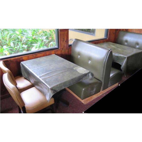 Booth Rectangular Table Qty 2 Rectangular Tables w/ Booth Seating & 2 Chairs 144