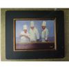 Image 1 : Wood-Framed Giclee Canvas Artwork: Three Chefs 24" x 19"