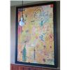 Image 1 : Large Wood-Framed Giclee Canvas Artwork 36" x 54"