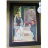 Image 1 : Wood-Framed Giclee Canvas Artwork, Restaurant Server 30" x 42"