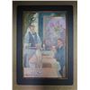 Image 1 : Wood-Framed Giclee Canvas Artwork, Restaurant Server 30" x 42"