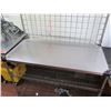 Image 2 : Rectangular Table w/ 2 Mesh Undershelves & Back Grid 48" x 24" x 33"H (75" to top)