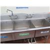 Image 3 : Three-Basin Sink w/ 2 Drainboards 117"L
