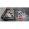 Image 1 : Qty 2 Bins Clear Salt & Pepper Shakers